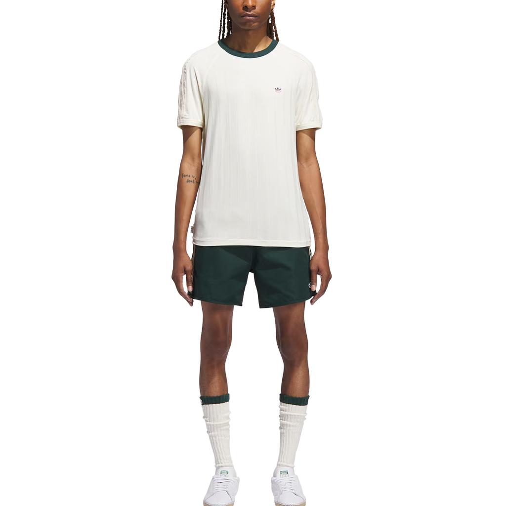 adidas X CLOT Rib Tee White/Green Night Unisex Tops JN7728