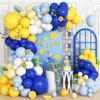 Blue Yellow Theme Balloons Arch Royal Blue Baby Blue White Balloon Garland Kit Kid Birthday Party Baby Shower Wedding Decoration