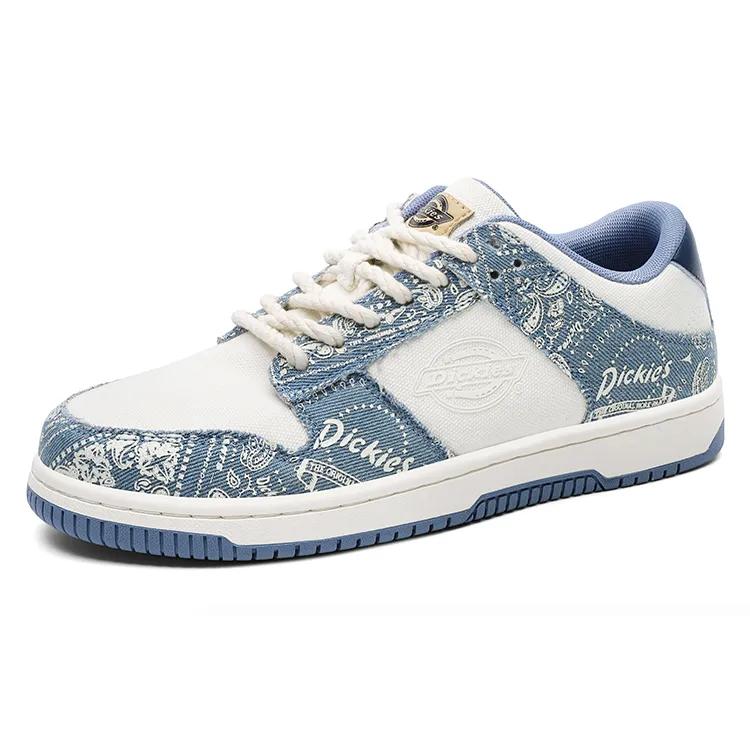 Dickies Breathable Low top Skateboard Shoes Unisex White Blue (Unisex) Skate Shoes