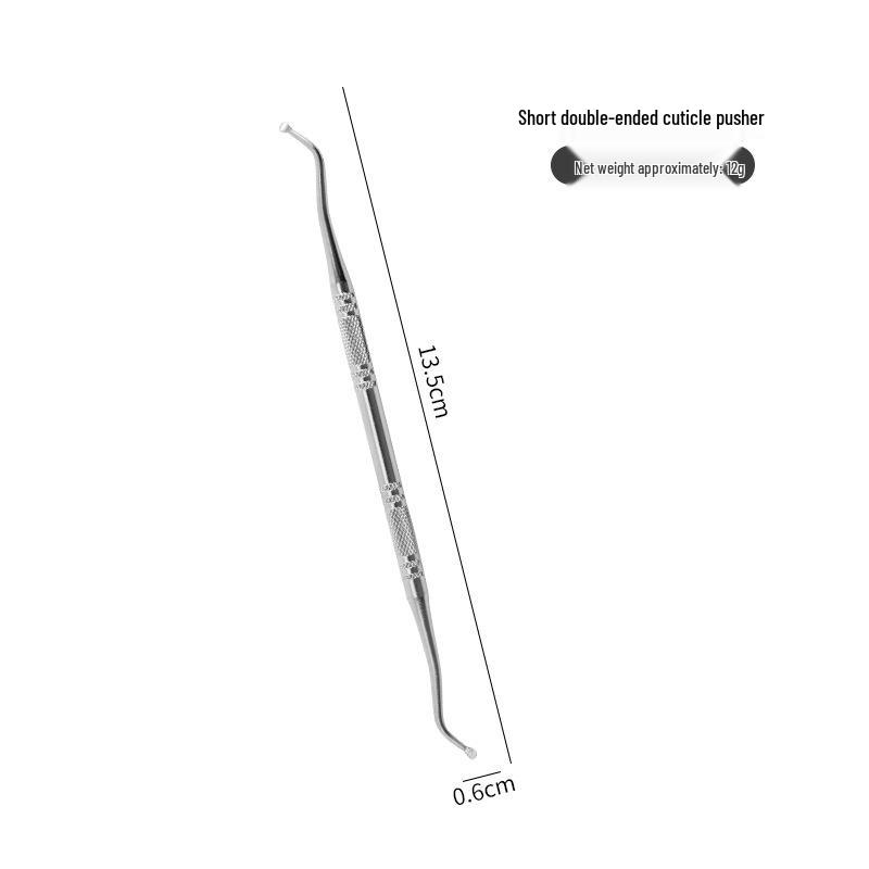 Набор двусторонних инструментов для кутикулы и канавок ногтей из нержавеющей стали