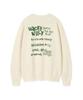 Wacky Willy Bag Print Lettering Sweatshirt Cream
