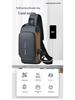 Men's Single Shoulder Crossbody Bag with Combination Lock and USB Port