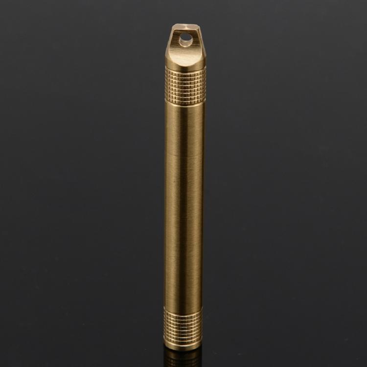 Tragbare Messing-Siegel-Flaschen Wasserdichte Dose Zigarettenetui mit Schlüsselanhänger Zahnstocher Flaschenfach Pillendose