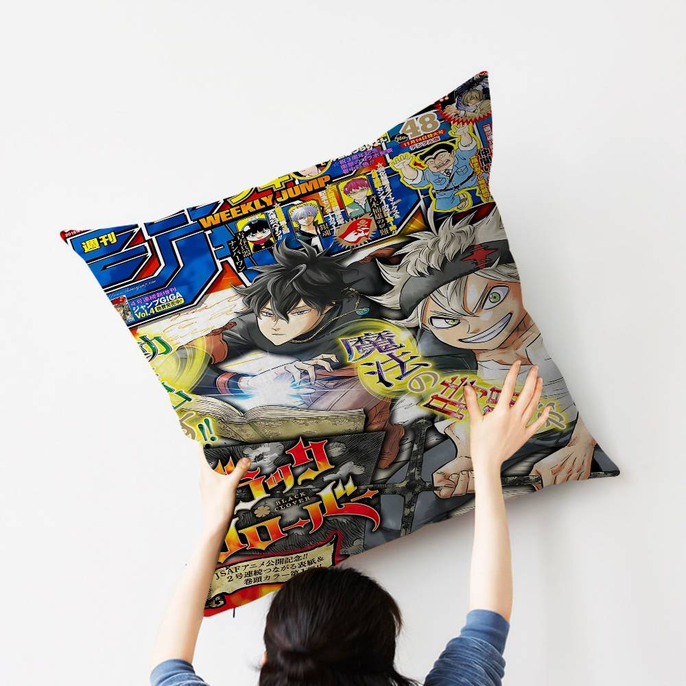 Anime Black Clover Cushion Cover Pillowcase Upholstery Sofa Throw Pillow Home Decor Pillowcas