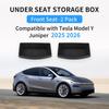 2PCS UnderSeat Storage Organizers For Tesla Model Y Juniper 2025 2026 1st Row Under Seat Storage Box Driver & Passenger Organize