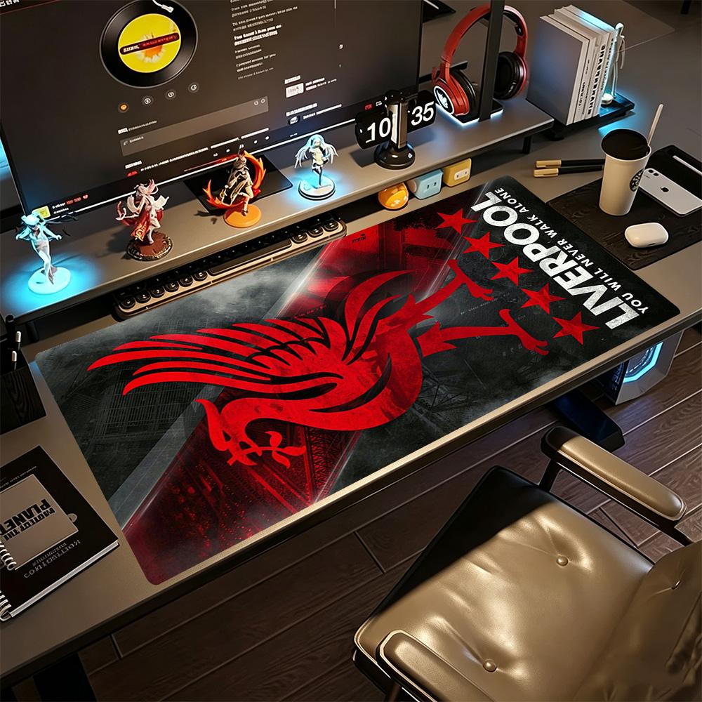 Liverpool Large Mouse Pad Gaming Laptop Mouse Pad Computer Desk Mat Non-Slip Rubber Bottom Computer Decor Item Office Use