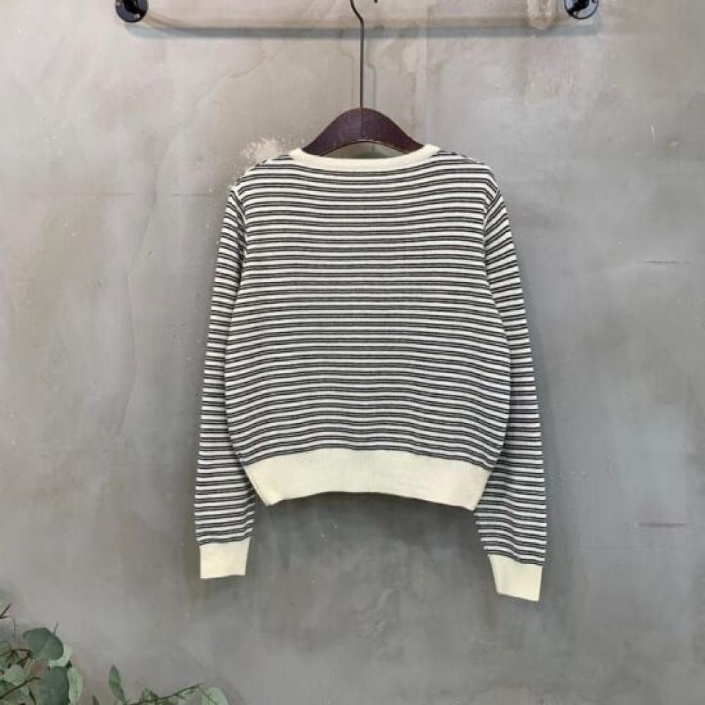 C S In The Room Paro Long Sleeve Knit Cardigan Color Stripe 2Color