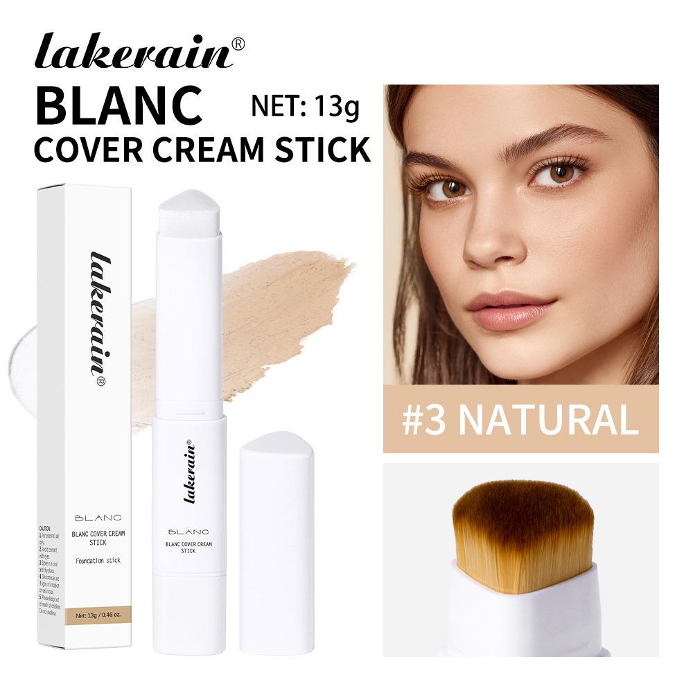 Lakerain Triangle Foundation Stick: Two-in-One Color-Changing Brightening Cream