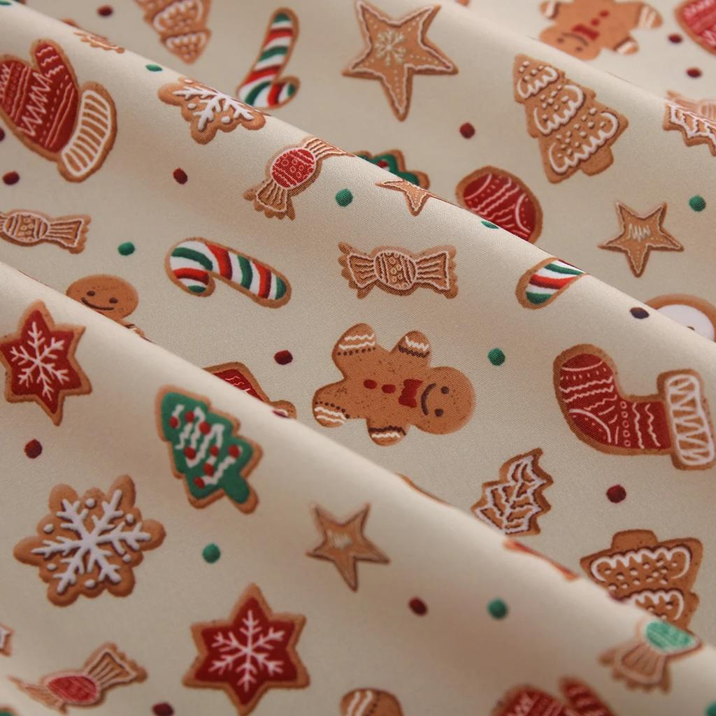 0.5m/1m/2m Christmas Series Snowman Printed Fabric For Traditions Holiday Decoration Fabrics Christmas DIY Handmade Material