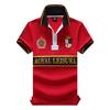 Мужское поло с короткими рукавами - Royal Leisure Sports, вышитое, чистый хлопок, европейский размер, контрастная цветная строчка
