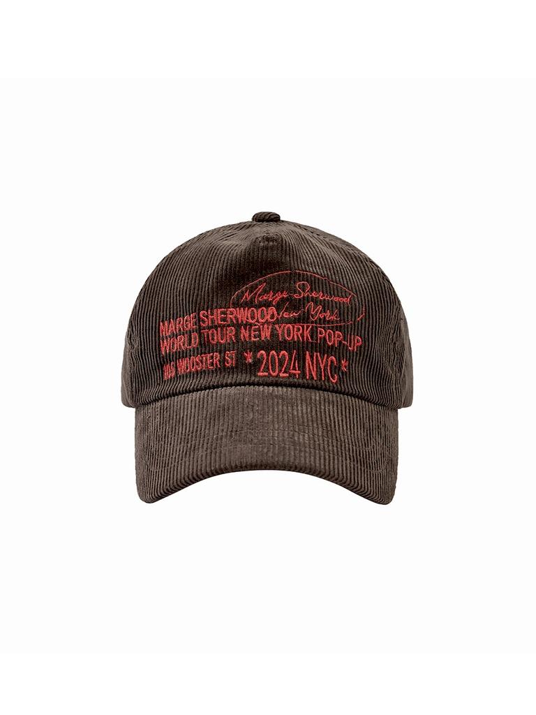 Majisyeoudeu Corduroy New York Ballcap_Brown