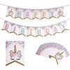 Happy Birthday" Letters Banner Garland Glittering Paper Flag Kids Birthday Party Decor