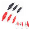 4pcs Metal Metal Alligator Clip Crocodile Electrical Clamp Testing Probe with Plastic Boot Car Auto Battery