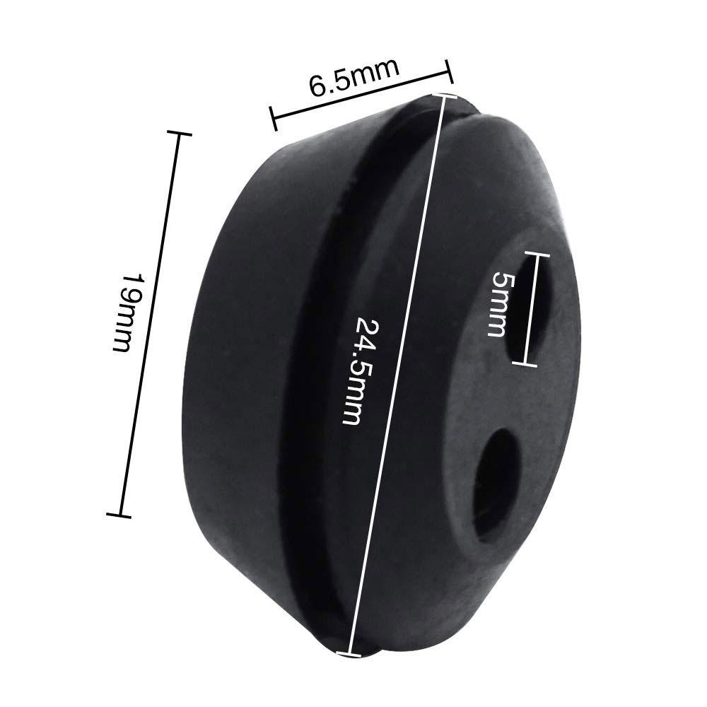 6Pcs Rubber Grommet 2 Holes Fuel Tank Seal Grommet Fuel Tank Rubber Grommet For Hedge Trimmer Brush Cutters Garden Supplies