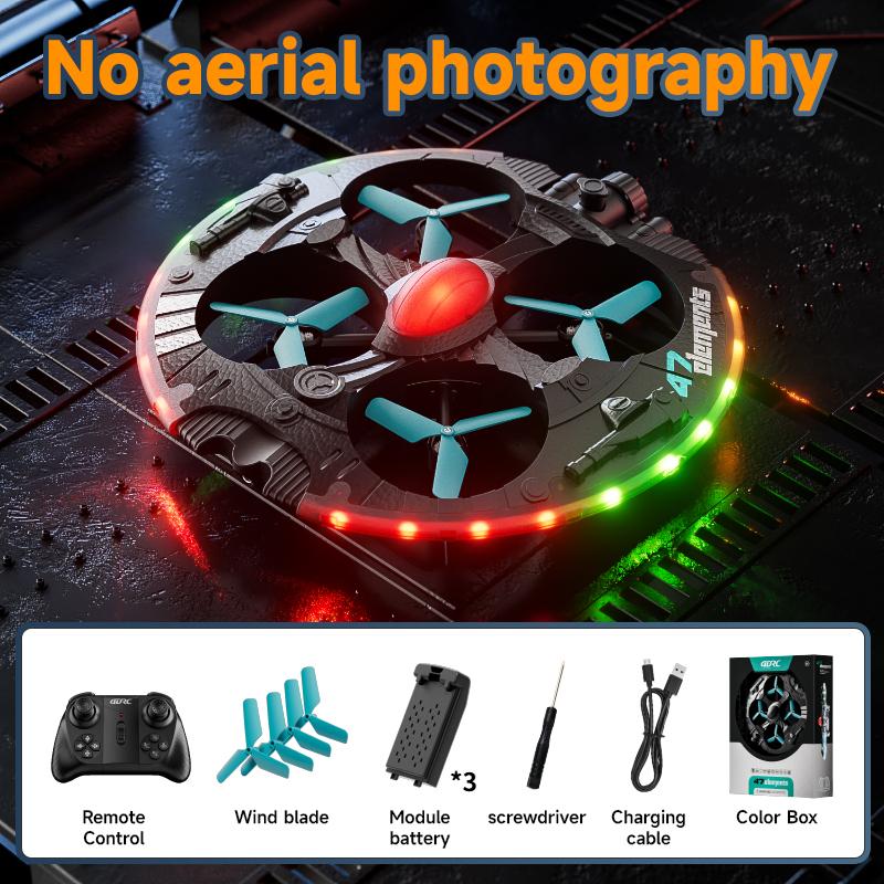2025 New V47 RC UFO Mini Drone With 8K Camera LED Light Spray Gesture Sensing Quadcopter Flying Ball Dron RC Toy For Boy Gift
