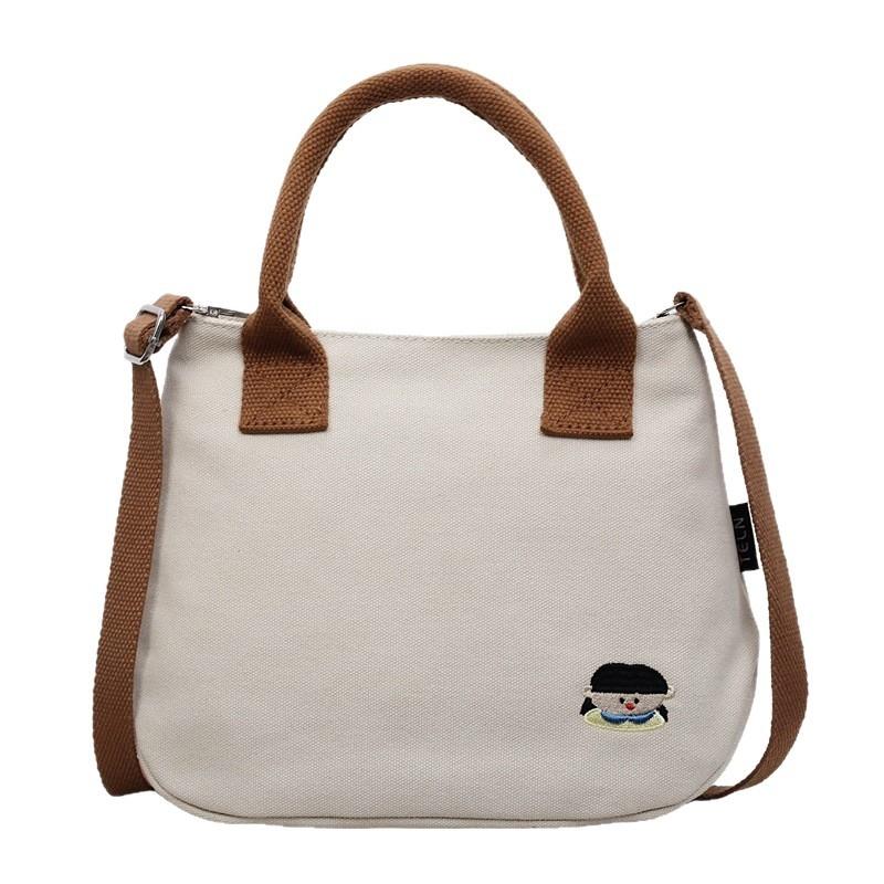 2026 Spring New Trendy Canvas Tote Bag Ins Style Fashiable Casual Handbag for Women Daily Use