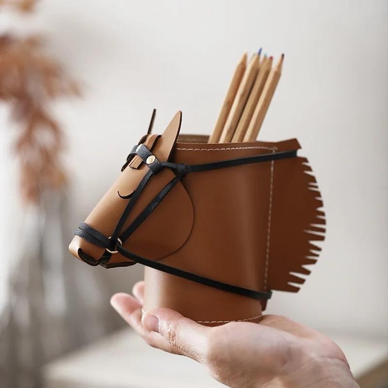 Horse-head Storage Box – Decorative Desk Accessory for the Living Room or Study Makeup Organizer Box