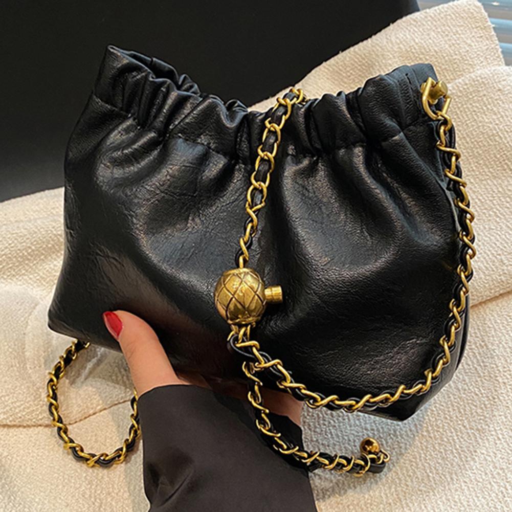 Женская Сумка через плечо на цепочке Универсальная Сумка-тоут Crossbody Повседневная Плиссированная сумка-хобо Сумка-портфель Сумка-слинг Стильный кошелек для девушки