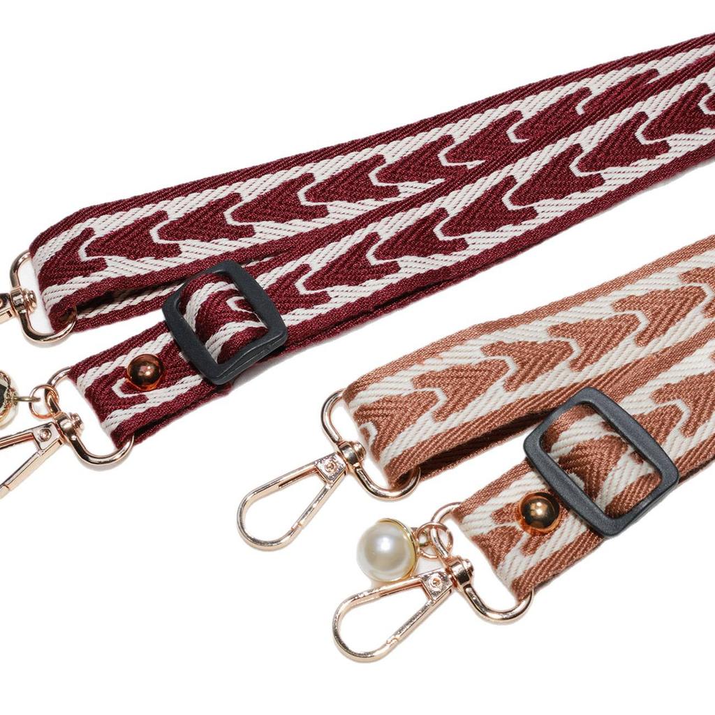 İnci Detaylı Retro Ok Ayarlanabilir Geniş Omuz Askısı - Modaya Uygun ve Çok Yönlü Çanta Aksesuarı