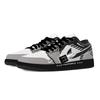 Jordan Air Jordan 1 Black Hole Product Abrasion Resistant Slip Resistant Low top Vintage Basketball Shoes Unisex Gray 553558-165(Team529-)