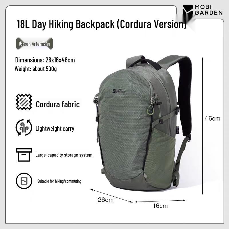 Mobi Garden 18L Lightweight Hiking & Travel Backpack