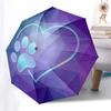1pc Paw Heart Automatic Folding Umbrella, Heavy Duty 8 Rib Iron Frame,  Suitable for Travel, Daily Use, Birthday, Decor Gift M0105104