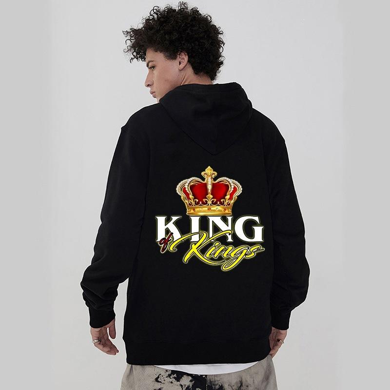 King Queen Plus Size Sweater Valentine'S Day Hooded Pullover Hooded Sweater Hoodie