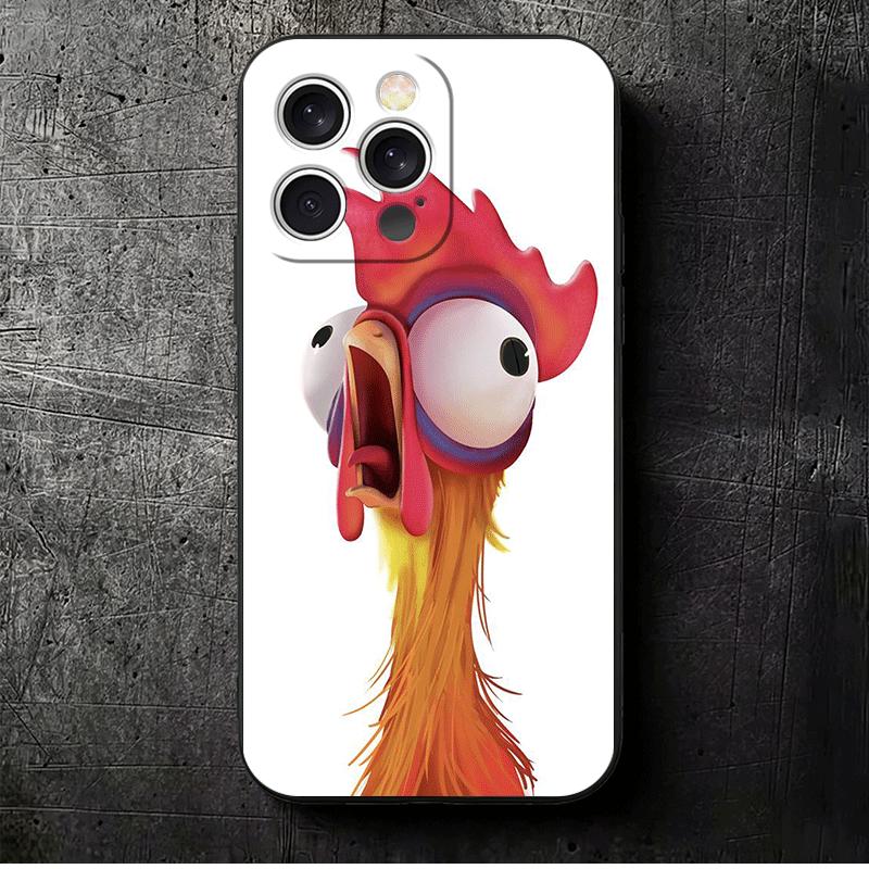 

Chicken Hen Rooster Soft Phone Case for iPhone 16 16E 17 Air 15 Pro Max 14 Plus 13 Mini 11 12 7 Black Cover Back Shell iPhone 17 Air
