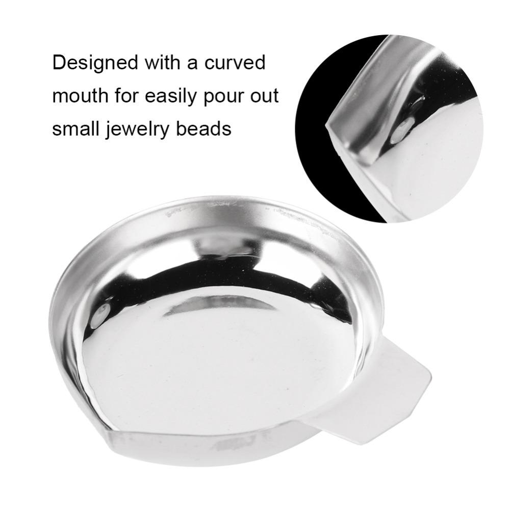 Stainless Steel Electronic Balance Tray Silver Jewelry Scale Pan  for Food Portioning
