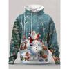 Vollprint Weihnachtsmann Grafik Hoodie Für Männer Frauen Pullover Übergroße Sweatshirts Totenkopf Weihnachtsmann Kapuzenpullover Trainingsanzug