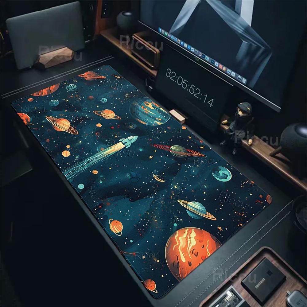Planets Pattern Mouse Pads Gamer Space Universe Game Home Computer Keyboard Table Carpet Office Accessories Anti-slip Rubber Mat