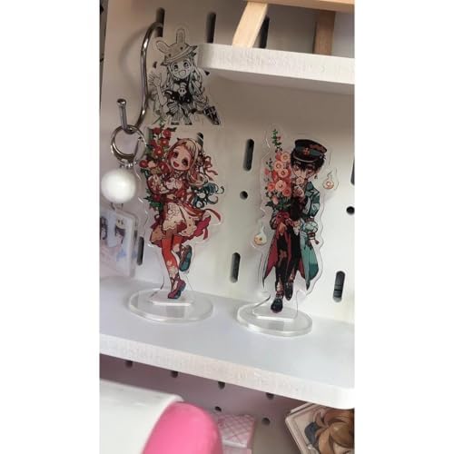 Toilet-Bound Hanako-kun Acrylic Stands, Set of 2, 10cm, with Base, Hanako-kun, Yahiro, Nene, Cosplay Prop, Decorative, Manga, Display, Moe Merchandise