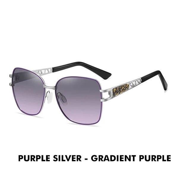 LIOUMO Elegant Polarized Sunglasses Women 2024 Brand Designer Fashion Glasses Women Diamond Eyewear Gradient Shades zonnebril