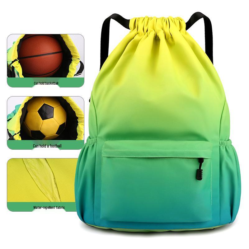 Basketball Rucksack mit Kordelzug - Unisex Doppel-Schulter Sport-Gymnastiktasche mit großem Fassungsvermögen