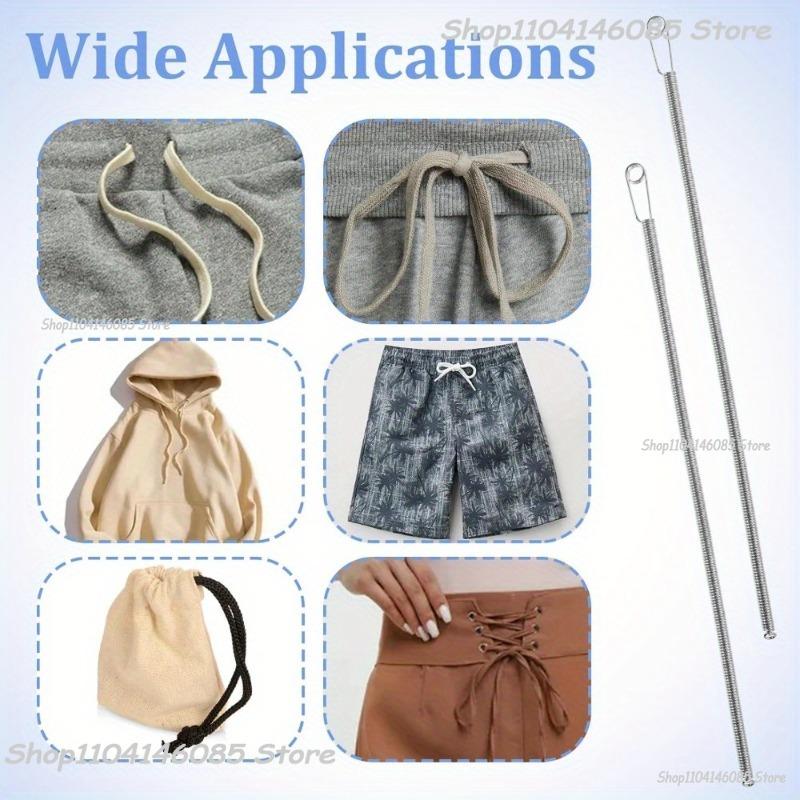 Multipurpose Rope Threading Tool DIY Bendable Spring Drawstring Threader Clip Sewing Needle for Pulling Ropes Elastic Band Craft