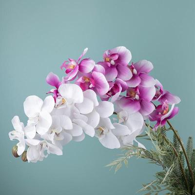 MIT 10 Köpfen 72cm Kunstblume Phalaenopsis Latex Silikon Real Touch Große Orchidee Hochzeit Heimdekoration