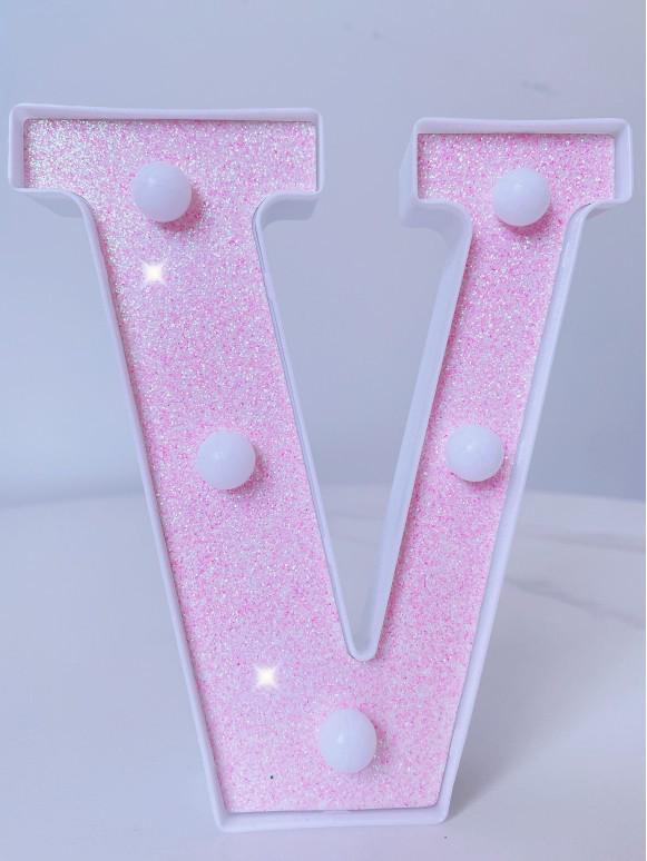 Pink LED Letter Light for Celebrations and Proposals
