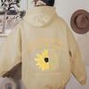 Womens Oversized Hooded Sweatshirt With Floral Print Loose Fit Long Sleeve Cotton Blend Casual Streetwear 2025