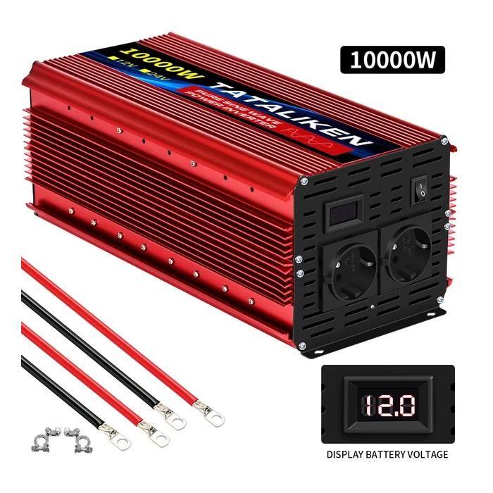 Power Inverter, 12000W Pure Sine Wave, Universal Socket, 10000W, 12V50Hz, 220V-240V
