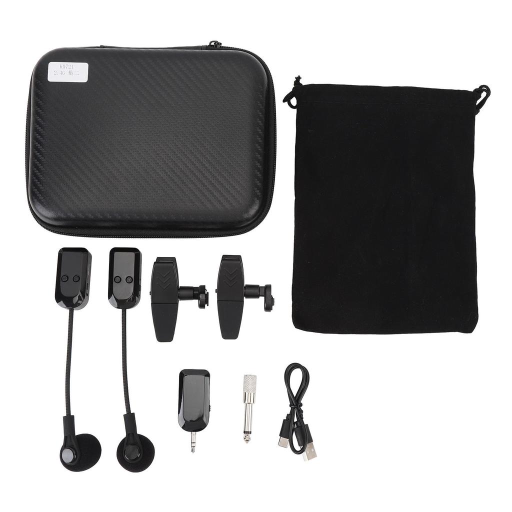 Vbestlife 2.4G Wireless Instrument Microphone Condenser Clip-On Saxophone Pickup System 360° Rotation Concert Outdoor