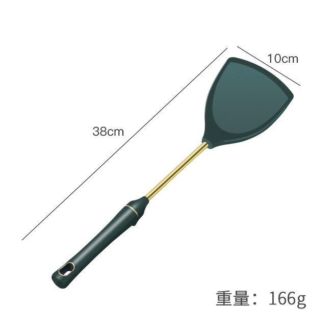 Kitchen Supplies Silicone Kitchenware Set Food Grade Silicone Spatula Non-stick Frying Pan Spatula Stainless Steel Kitchen Tools