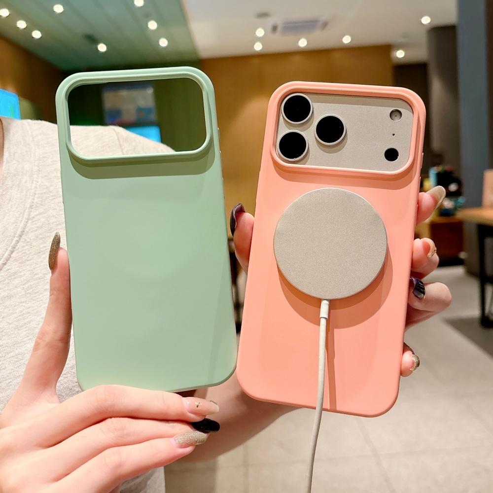 For Magsafe Soft Liquid Silicone Case for iPhone 17 16 15 Pro Max 14 Plus 12 13 Air Magnetic Candy Solid Color Shockproof Cover