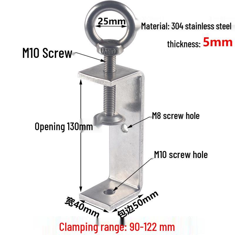 304 Stainless Steel U-Shaped Tiger Pipe Clamp Fastening Clip