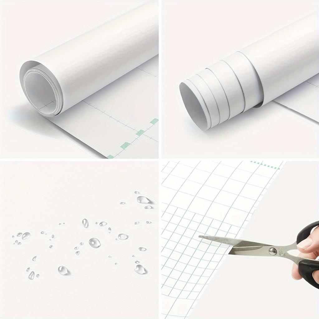Peel & Stick Modern Kitchen Cabinet Stickers Waterproof Oil-Resistant Matte Wallpaper for Walls Tables Wardrobes DIY Renovation