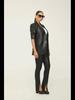 RC3090 Women's V-Neck Leather Split-Leg Pants Suit - European & American Style
