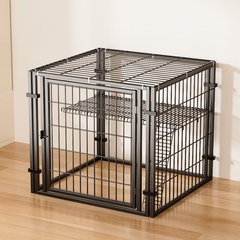 Space-Saving Anti-Escape Cage with Top Cover for Cats and Dogs