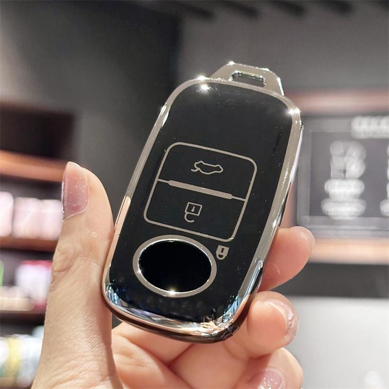 Schlüsselanhänger-Abdeckung für Toyota Yaris Ativ Raize Veloz Avanza Rush Perodua Daihatsu Malaysia Auto Smart Remote Autoschlüssel-Hülle