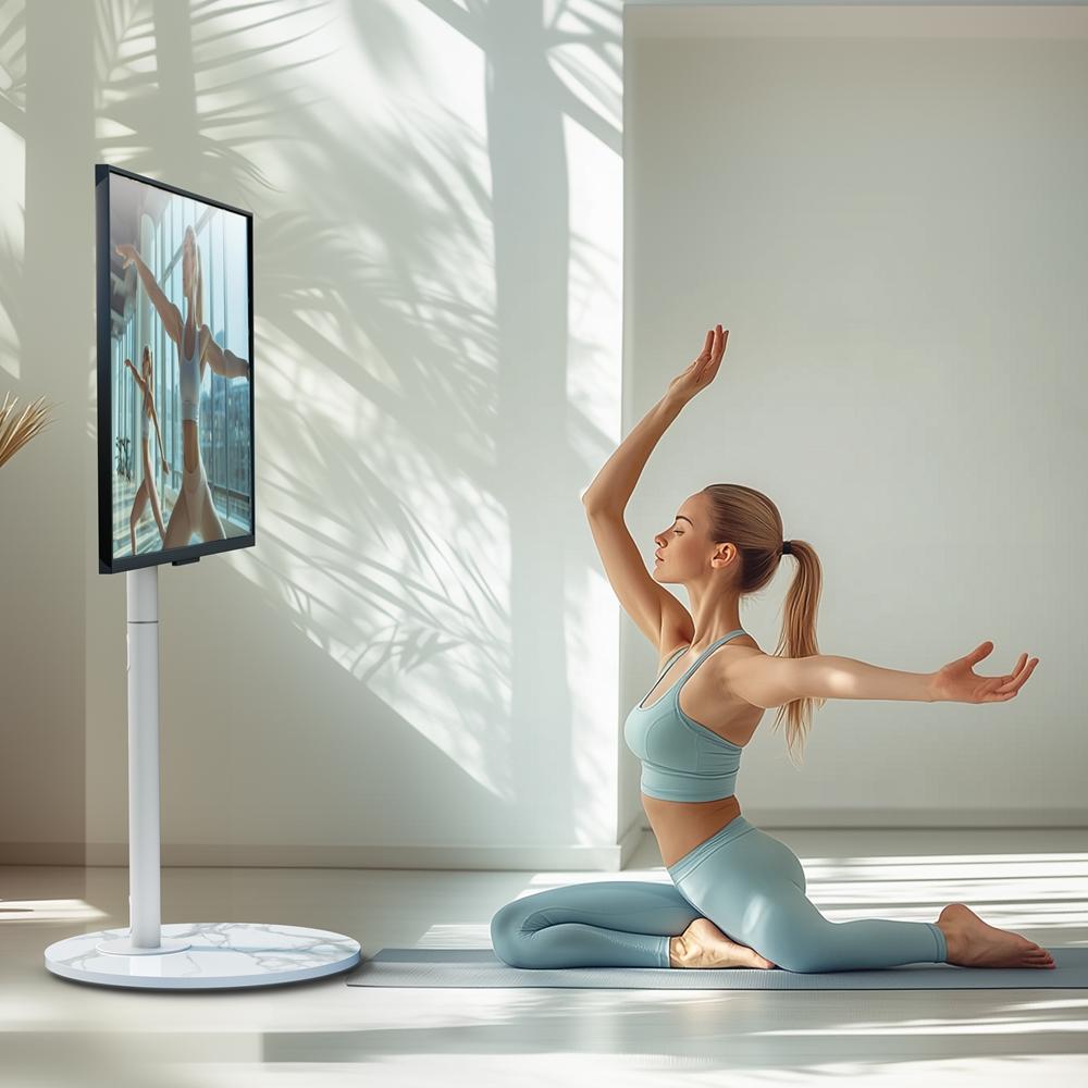 UNHO TV Stands: Minimalist Modern TV Floor Stand for 40''-75'' TV Stand with Sintered Stone Base for Living Room, 600*400mm VESA