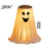 Halloween Ghost Candy Bowl Stand with Remote Control, Large LED Lighted Event Tableware Cute Holder for Front Door Porch Outdoor Indoor Decor