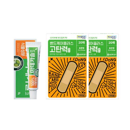 Dongkook Pharmaceutical Madecassol Ointment & Band Care Plus Elastic Bandages Set NONE